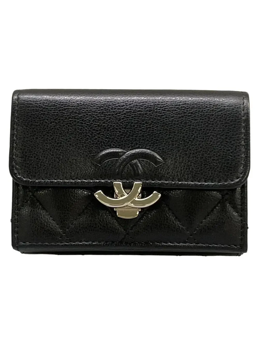 Chanel Small Flap Wallet Matrasse Black #278605C13B